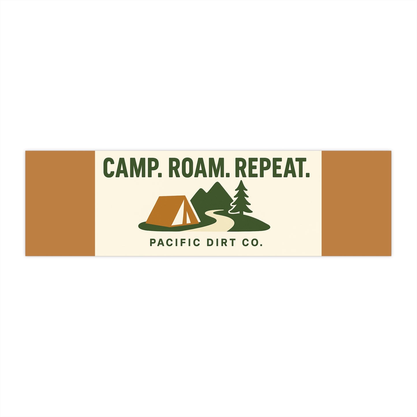 Camp. Roam. Repeat. Bumper Stickers